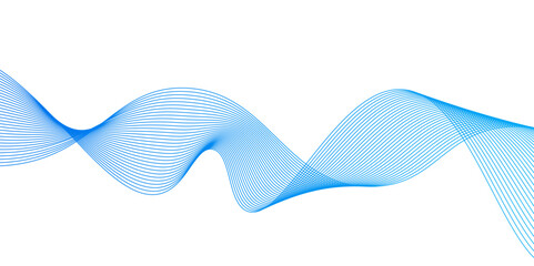 Abstract blend blue wave line science and technology futuristic blue waves,Modern technology background.  Abstract frequency sound wave lines and twisted curve lines background. Line art striped graph