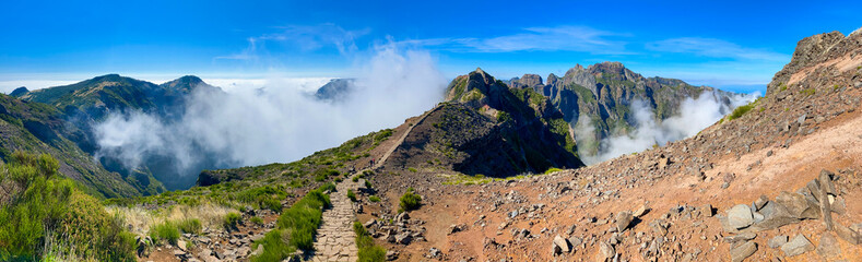 All-round panoramic view from the summit of 