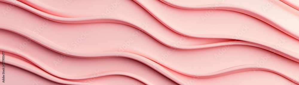 Poster soft pink waves in flowing curves for background or artistic use in design projects and creative wor