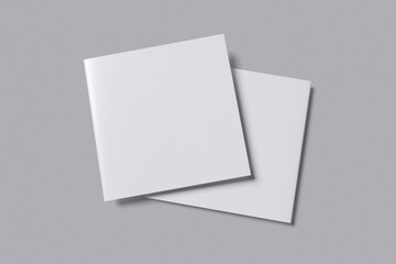 Square Brochure with grey background color for mockup