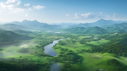 High-resolution satellite map showcasing the geographical layout of South Korea.