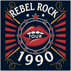 Vintage Rock Band Tee Graphic Apparel For Concert Lovers