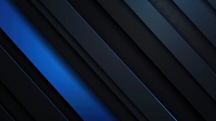 Obraz premium Diagonal dark stripes with a bright blue accent, abstract background