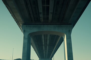 Concrete Highway Overpass Structure Urban Infrastructure Architectural Design Engineering