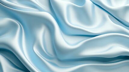 Fototapeta premium Soft Blue Silk Draped Fabric Background