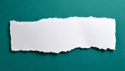 White torn paper on a blue background 