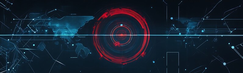 Fototapeta premium High-tech interface for piloting a mech robot with a holographic target display.