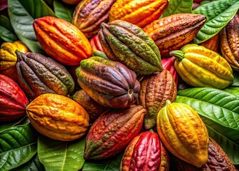 Cocoa Beans, Leaves, Fruits - Candid Photography, Nature