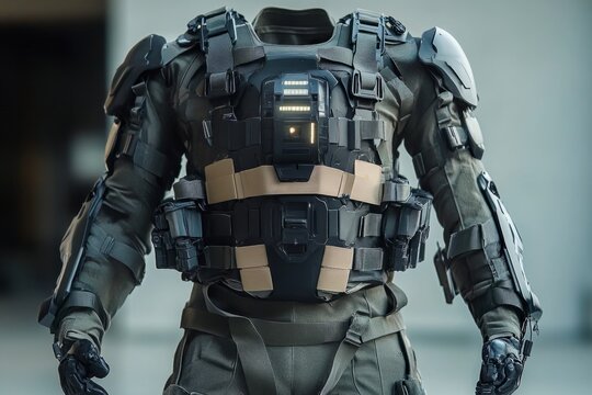 Advanced combat vest providing enhanced protection and tactical advantage to soldiers in futuristic warfare scenarios