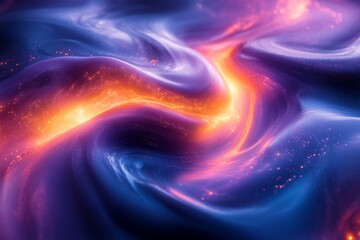 Fototapeta premium Abstract swirling cosmic nebula in deep space