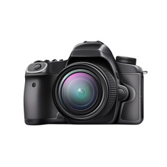 Digital camera isolated on white or transparent background