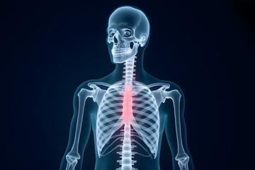 An x-ray image of the human respiratory system created by AI