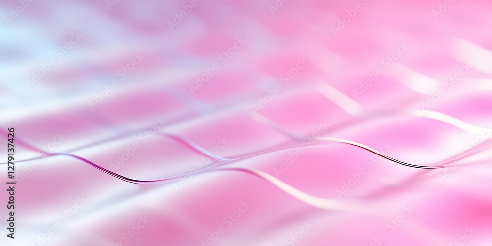 Poster neon wireframe 3d grid pattern, sci-fi technology background with deep perspective adds a futuristic