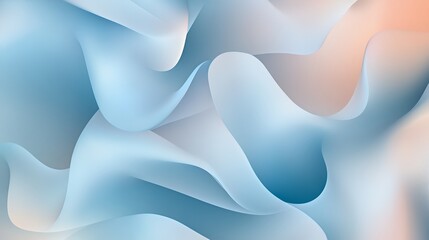 Obraz premium Abstract Blue and Peach Wave Pattern Design