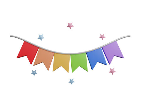 Transgender flag decorations, celebrating LGBTQ Pride Month element icon isolated on transparent background. Transgender. Equality, Equity and Diversity LGBT rights, Transgender pride. 3d rendering