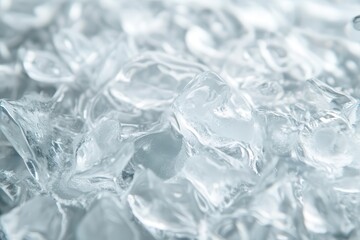 The abstract frozen aesthetic of crystalline ice fractals is accentuated by sharp details illuminated from within.