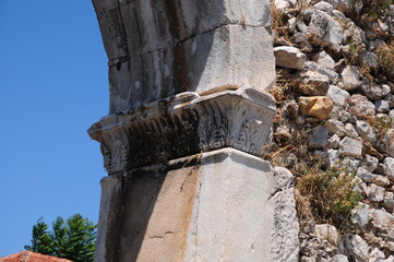 Antique Ax Door, located in Milas, Turkey, A.D. It is dated to the 2nd century.