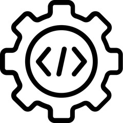 Gear vector thin line icon