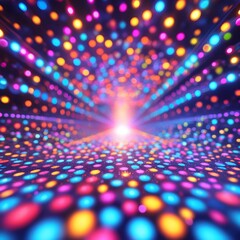 Vibrant Disco Dance Floor: Lights, Music, Party