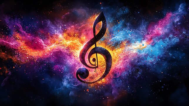 energetic treble clef abstract music theme high resolution hd picture