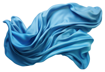 PNG Blue silk fabric textile white background creativity.
