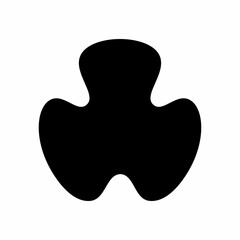 Fototapeta premium Rhino paw print silhouette. Vector image