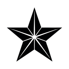 silver star isolated on white