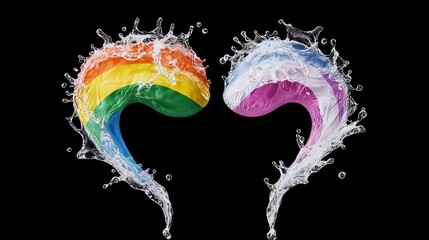 LGBTQ+ Pride Hearts Splash