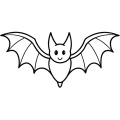 vector illustration of a bat