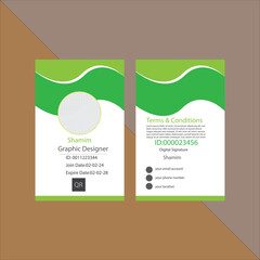 Corporate id card design template
