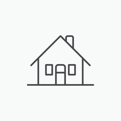 House Line Icon. Editable Stroke.