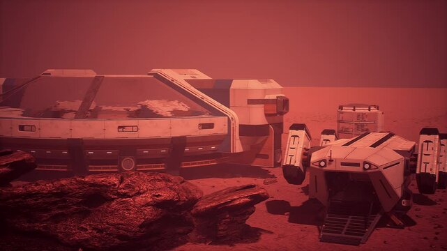 The next great leap for human civilization, a base on Mars that represents a new era in space exploration