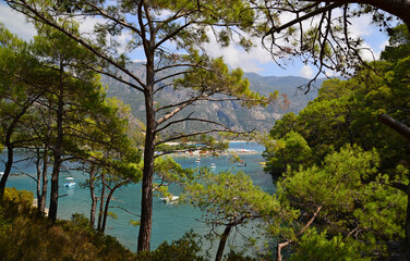 Obraz premium A view from Oludeniz in Fethiye, Turkey.