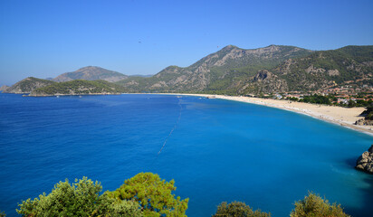 Obraz premium A view from Oludeniz in Fethiye, Turkey.