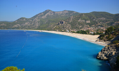 Naklejka premium A view from Oludeniz in Fethiye, Turkey.