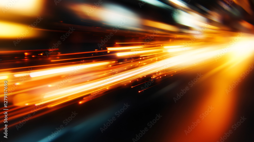 Aufkleber light streaks generating dynamic abstract composition, conveying motion and energy, perfect for grap