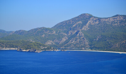 A view from Oludeniz in Fethiye, Turkey.