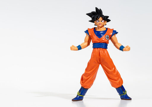 Miniature figurine of Goku a cartoon hero from Dragon Ball