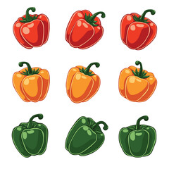 bell peppers vector design pack