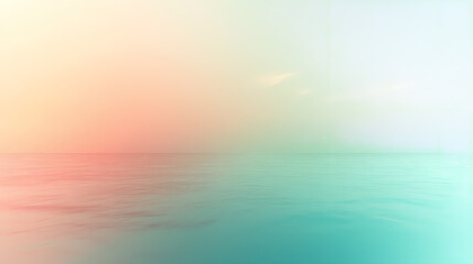Fototapeta premium Abstract Ocean Landscape with Dreamy Pastel Gradient Sky and Calm Water Reflection, Perfect for Tranquility, Wellness, Meditation, and Nature-Inspired Backgrounds