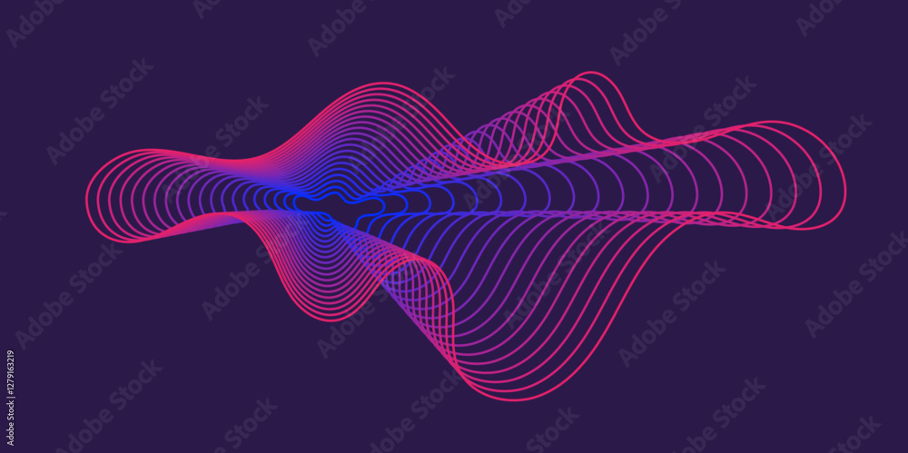 Poster vector abstract background with dynamic waves and lines. illustration suitable for design.