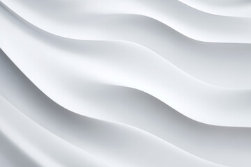 Smooth white waves create clean, modern wallpaper design, perfect for contemporary interiors. flowing lines evoke sense of calm and elegance