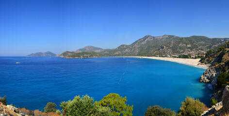 Obraz premium A view from Oludeniz in Fethiye, Turkey.