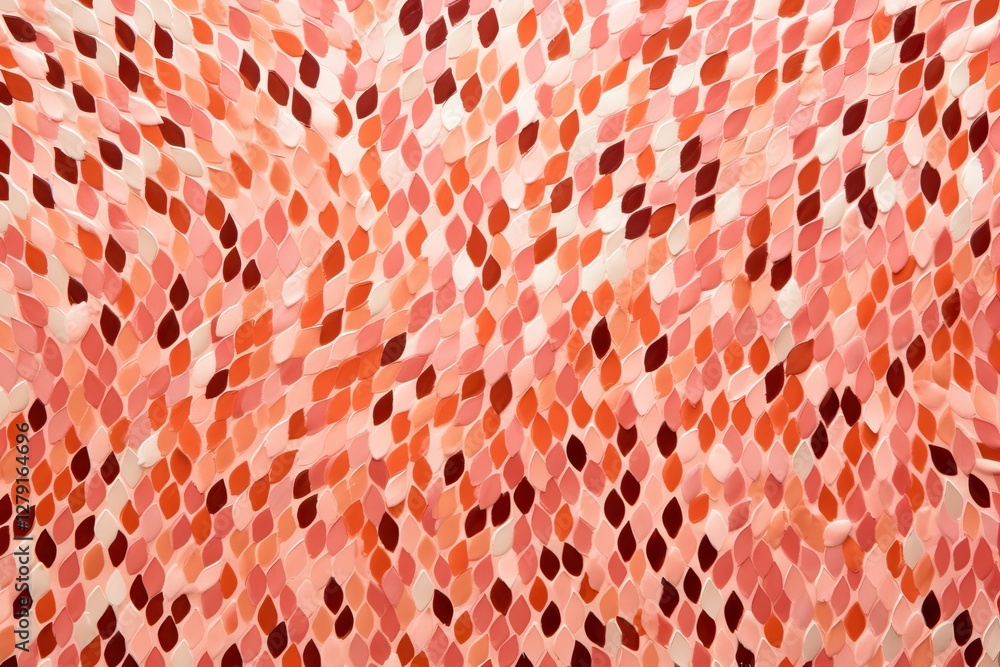 Poster abstract pattern with pink and burgundy oval shapes scattered on white background. modern geometric 
