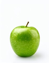 Fresh Green Apple Isolated on White Background for Healthy Lifestyle Concept