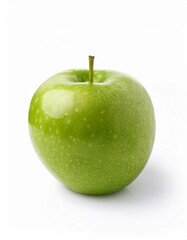 Fresh Green Apple Isolated on White Background for Healthy Lifestyle Concept
