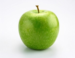 Fresh Green Apple Isolated on White Background for Healthy Lifestyle Concept