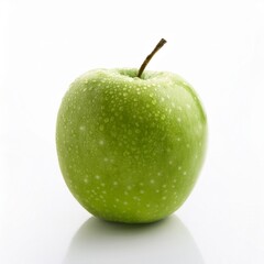 Fresh Green Apple Isolated on White Background for Healthy Lifestyle Concept