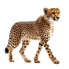 Cheetah Walking Profile isolated on transparent background