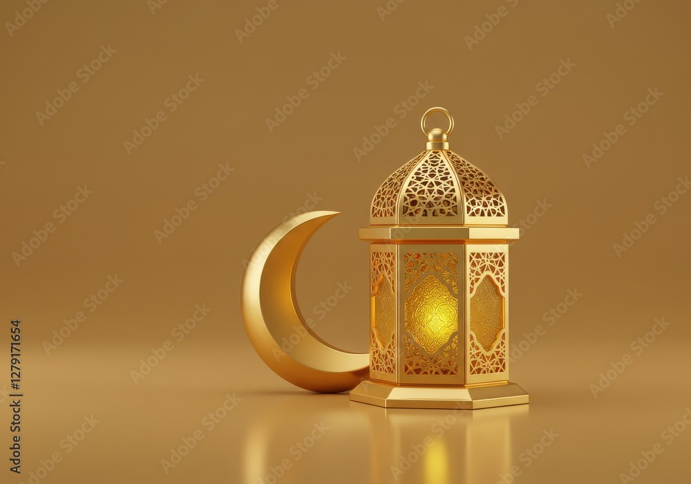 Fototapete a sophisticated arabic calligraphy design for a ramadan greeting, featuring elegant swirling script 